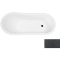 Besco Olaya Freistehende Badewanne 157.5x68 cm oval zweifarbig #WAO-160-GGG