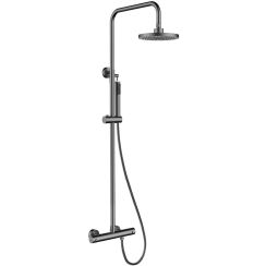 Besco Decco duschset Wand mit Thermostat mit Regenbrause graphit BP-DIT-GR