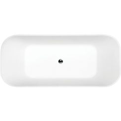Besco Assos S-Line Freistehende Badewanne 160x70 cm rechteckig zweifarbig #WMMC-160ASW