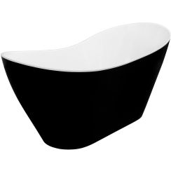 Besco Viya Freistehende Badewanne 160x70 cm oval zweifarbig #WMMC-160VKG