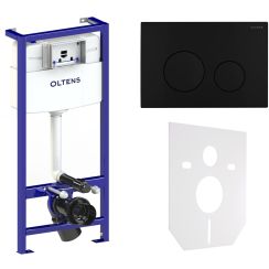 Set Unterputzrahmen Oltens Triberg 50001000, Betätigungsplatte Oltens Lule 57104300, 49301000