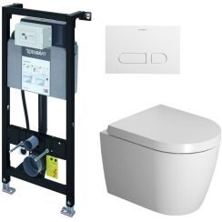 Satz toilettenschüssel Duravit ME by Starck 2530092000, unterputzrahmen Duravit DuraSystem WD1011000000, 0020190000, WD5001011000
