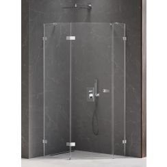 New Trendy Avexa Duschkabine 100x80 cm chrom Glanz/durchsichtiges Glas EXK-3893