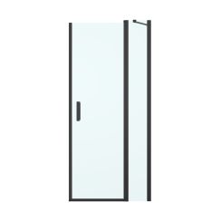 Oltens Verdal Duschtüren 90 cm aufklappbar schwarz Matte/durchsichtiges Glas 21204300