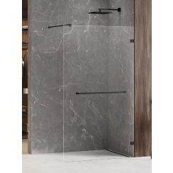 New Trendy Avexa Black Walk-In Duschwand 50 cm schwarz Matte/durchsichtiges Glas EXK-2665