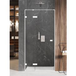 New Trendy Avexa White Duschtüren 120 cm aufklappbar weiß Matte/durchsichtiges Glas EXK-2695