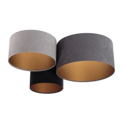 BPS Koncept Plafoniady Decke 3x60 W schwarz-gold-grau-marineblau 080-03-053