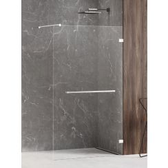 New Trendy Avexa White Walk-In Duschwand 70 cm weiß Matte/durchsichtiges Glas EXK-2940