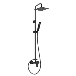 Ferro Vitto VerdeLine duschset Wand mit Regenbrause schwarz NP81BVI7UVLBL