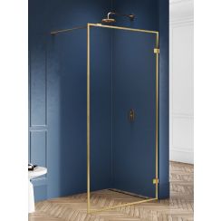 New Trendy Avexa Gold Brushed Walk-In Duschwand 100 cm gold gebürstet/durchsichtiges Glas EXK-3135