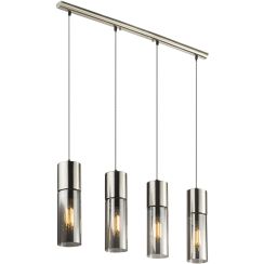 Globo Lighting Annika Pendelleuchte 4x25 W chrom-verraucht 21000-4HN