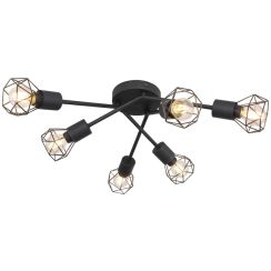 Globo Lighting Xara I Deckenlampe 6x40 W schwarz 54802S-6