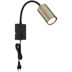 Globo Lighting Robby Wandleuchte 1x25 W schwarz-messing 57911WM