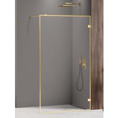 New Trendy Avexa Gold Shine Walk-In Duschwand 80 cm gold Glanz/durchsichtiges Glas EXK-2159