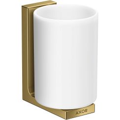 Axor Universal Rectangular Zahnputzbecher weiß-gold 42604990