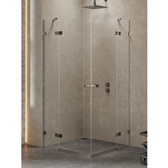 New Trendy Avexa Gunmetal Brushed Duschkabine 110x90 cm rechteckig gunmetal gebürstet/durchsichtiges Glas EXK-3394