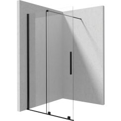 Deante Prizma Walk-In Duschwand 90 cm schwarz Matte/durchsichtiges Glas KTJ_N39R