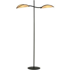 Emibig Lotus Stehlampe 2x10 W schwarz-braun 1108/LP2