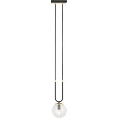 Emibig Glam Pendelleuchte 1x10 W schwarz-transparent 1114/1