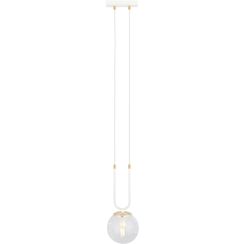 Emibig Glam Pendelleuchte 1x10 W weiß-transparent 1116/1