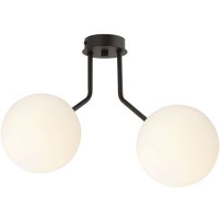 Emibig Nova Deckenlampe 2x10 W schwarz-opal 1138/2