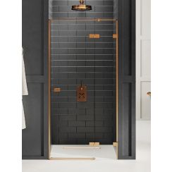 New Trendy Avexa Copper Brushed Duschtüren 110 cm aufklappbar kupfer gebürstet/durchsichtiges Glas EXK-3538