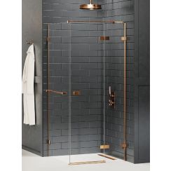 New Trendy Avexa Copper Brushed Duschkabine 120x80 cm rechteckig kupfer gebürstet/durchsichtiges Glas EXK-3660