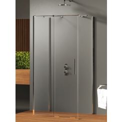 New Trendy Smart Duschkabine 100x90 cm rechteckig chrom Glanz/durchsichtiges Glas EXK-4071