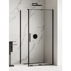 New Trendy Smart Black dusche 150x120 cm rechteckig schwarz Matte/durchsichtiges Glas EXK-4153
