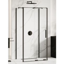 New Trendy Smart Black Duschkabine 110x90 cm rechteckig schwarz Matte/durchsichtiges Glas EXK-4178