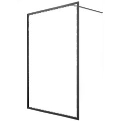 Sealskin Contour begehbare duschwand 140 cm graphit Matte/durchsichtiges Glas CDA31386145100