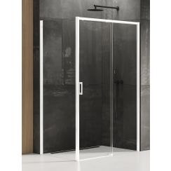 New Trendy Prime White Duschkabine 100x100 cm quadratisch weiß Matte/durchsichtiges Glas D-0401A/D-0221B