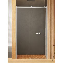New Trendy Softi Duschtüren 100 cm Schiebe- chrom Glanz/durchsichtiges Glas EXK-3895