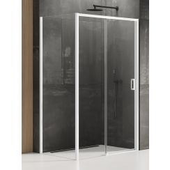 New Trendy Prime White Duschkabine 100x100 cm quadratisch weiß Matte/durchsichtiges Glas K-1359