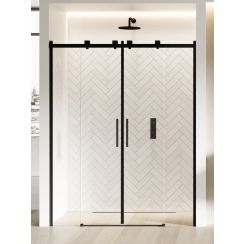 New Trendy Softi Black Duschtüren 170 cm Schiebe- schwarz Matte/durchsichtiges Glas EXK-3963