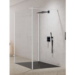 New Trendy New Modus White Walk-In Duschwand 100 cm weiß Matte/durchsichtiges Glas EXK-2257