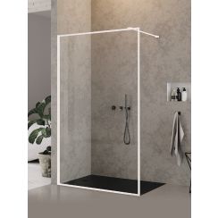 New Trendy New Modus White Walk-In Duschwand 80 cm weiß Matte/durchsichtiges Glas EXK-2222