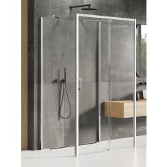 New Trendy Prime Duschkabine 150x70 cm rechteckig chrom Glanz/durchsichtiges Glas K-0860