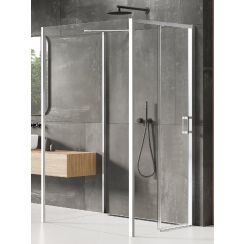 New Trendy Prime Duschkabine 110x90 cm rechteckig chrom Glanz/durchsichtiges Glas K-1258