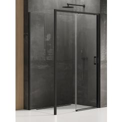 New Trendy Prime Black Duschkabine 130x70 cm rechteckig schwarz Matte/durchsichtiges Glas K-1288