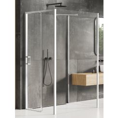 New Trendy Prime Duschkabine 120x100 cm rechteckig chrom Glanz/durchsichtiges Glas K-1275