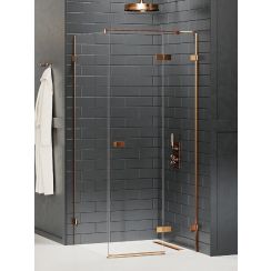 New Trendy Avexa Copper Brushed Duschkabine 120x100 cm rechteckig kupfer gebürstet/durchsichtiges Glas EXK-3602