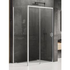 New Trendy Prime Duschkabine 160x70 cm rechteckig chrom Glanz/durchsichtiges Glas K-1220
