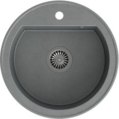 Quadron Johnny GraniteQ-Spüle 51x51 cm grau/graphit/onyx HCQC5151SZK