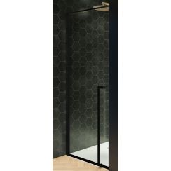 Riho Lucid Duschtüren 90 cm aufklappbar schwarz Matte/durchsichtiges Glas G005002121