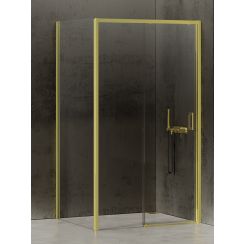 New Trendy Prime Light Gold Duschkabine 160x100 cm rechteckig gold Glanz/durchsichtiges Glas K-1463
