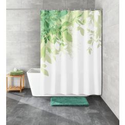 Kleine Wolke Floresta Duschvorhang 200x180 cm weiß-grün 5912600305