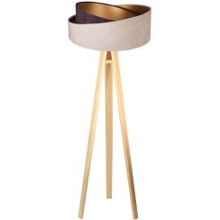 BPS Koncept Galaxy Stehlampe 1x60 W gold-holz-beige-braun 060P-019