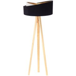 BPS Koncept Galaxy Stehlampe 1x60 W weiß-schwarz-gold-holz 060P-025