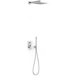 Tres Cuadro-Tres duschset Unterputz mit Regenbrause chrom 00628004
